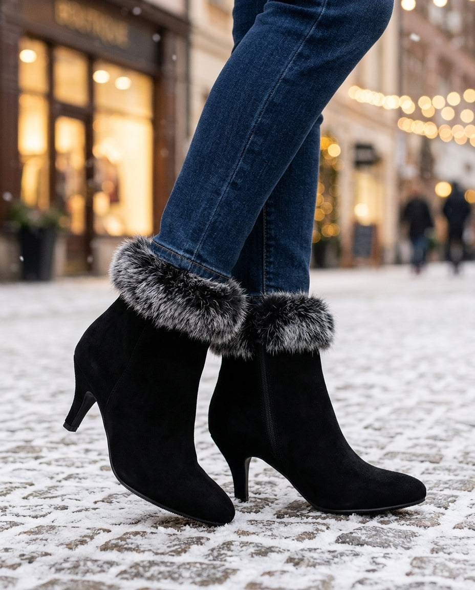 Waverly Women's Fur and Suede Ankle Boots