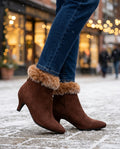 Waverly Women's Fur and Suede Ankle Boots