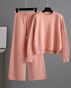 Eleanor Women's Textured Knit Wide Leg Sweater Set