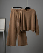 Eleanor Women's Textured Knit Wide Leg Sweater Set