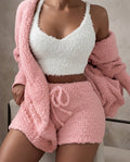Josephine Women's Fuzzy Three Piece Pajama Set