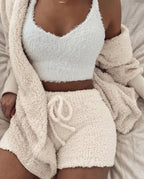 Josephine Women's Fuzzy Three Piece Pajama Set