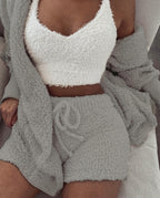 Josephine Women's Fuzzy Three Piece Pajama Set