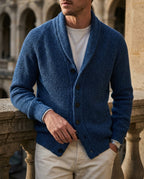 Spencer Men's Ribbed Knit Shawl Collar Cardigan