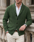 Spencer Men's Ribbed Knit Shawl Collar Cardigan