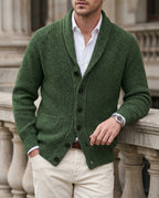 Spencer Men's Ribbed Knit Shawl Collar Cardigan