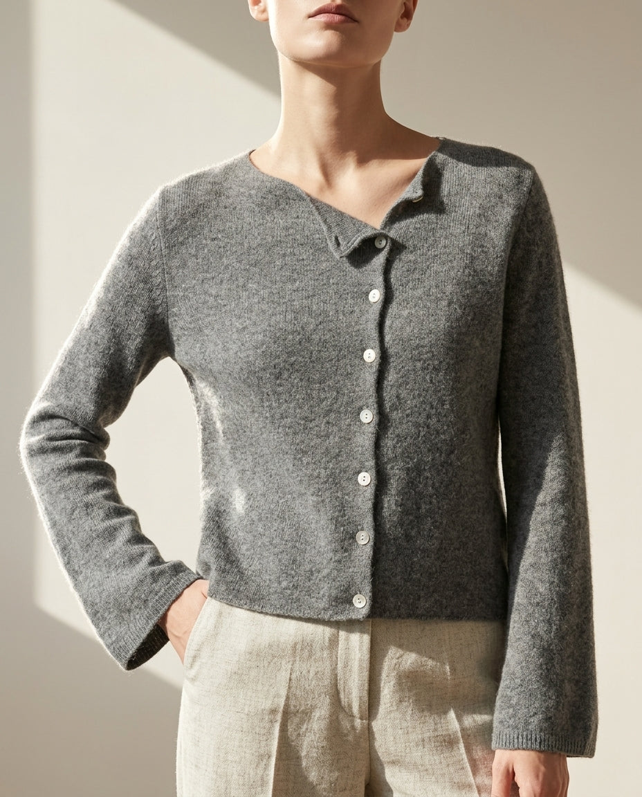 Whitney Women's Knit Asymmetric Cardigan Sweater