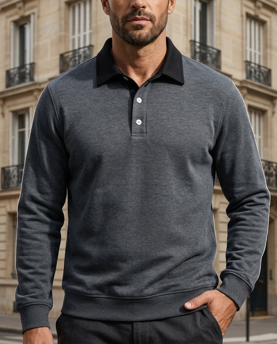 Bennett Men's Cotton Contrast Collar Rugby Polo