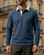Bennett Men's Cotton Contrast Collar Rugby Polo
