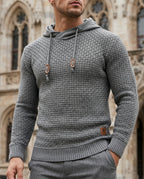 Hollis Men's Basketweave Knit Pullover Hoodie