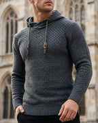 Hollis Men's Basketweave Knit Pullover Hoodie