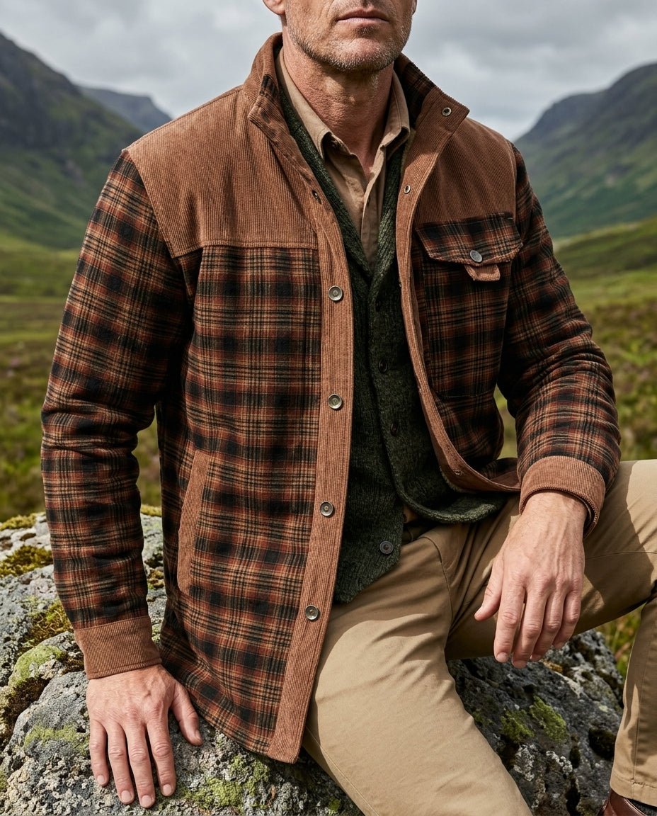 Sterling Men's Fleece Lined Flannel Shirt Jacket