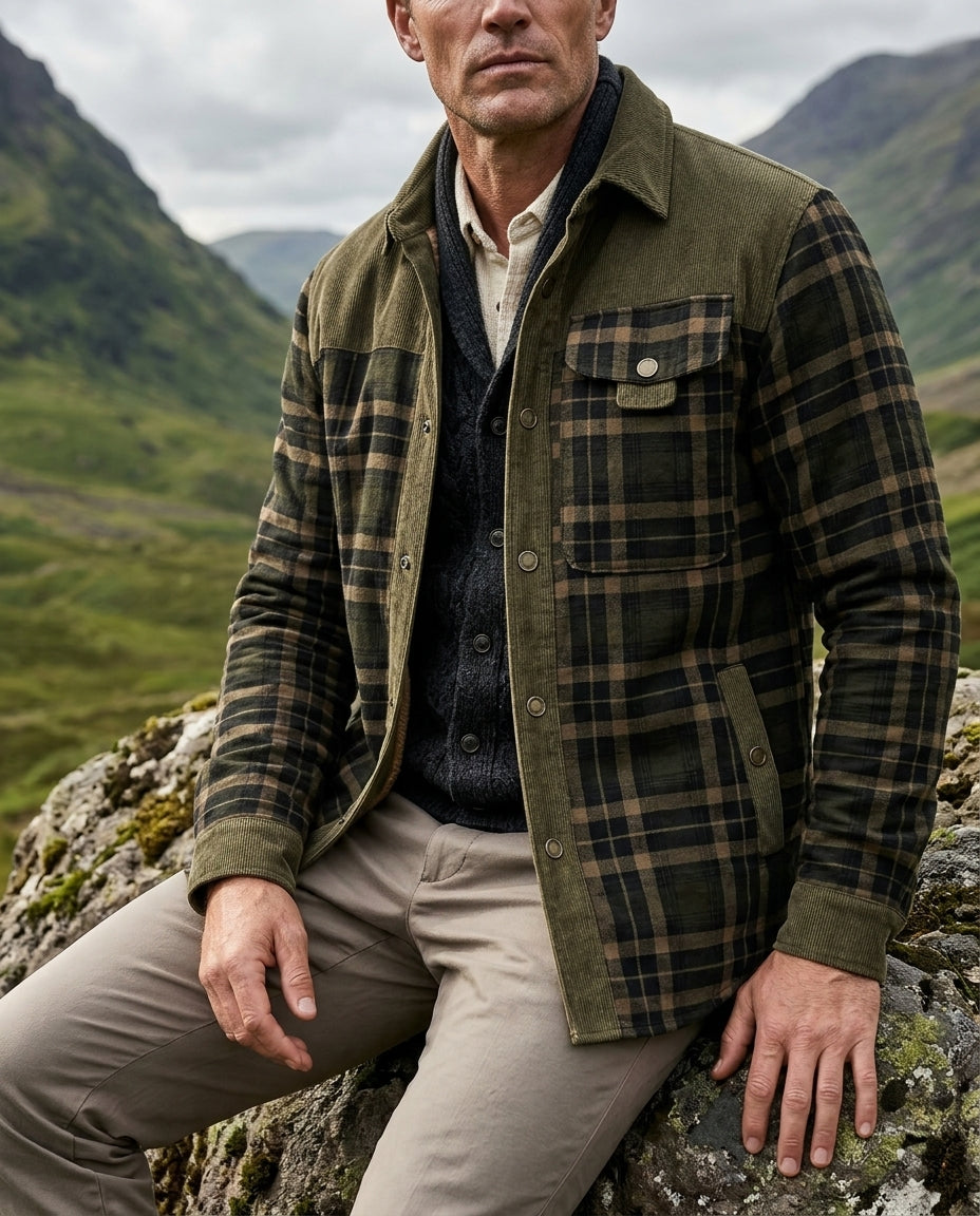 Sterling Men's Fleece Lined Flannel Shirt Jacket