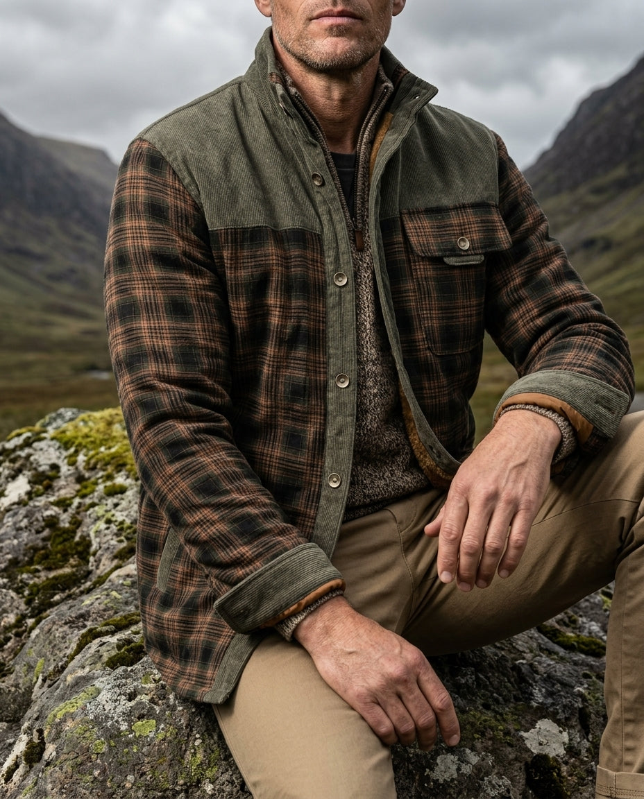 Sterling Men's Fleece Lined Flannel Shirt Jacket