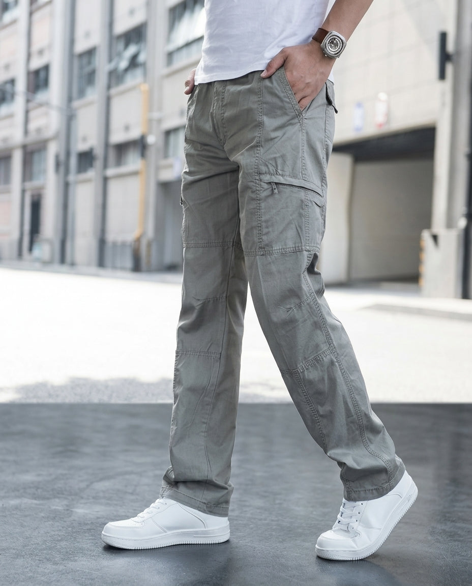 Ashford Men's Cotton Straight Leg Cargo Pants