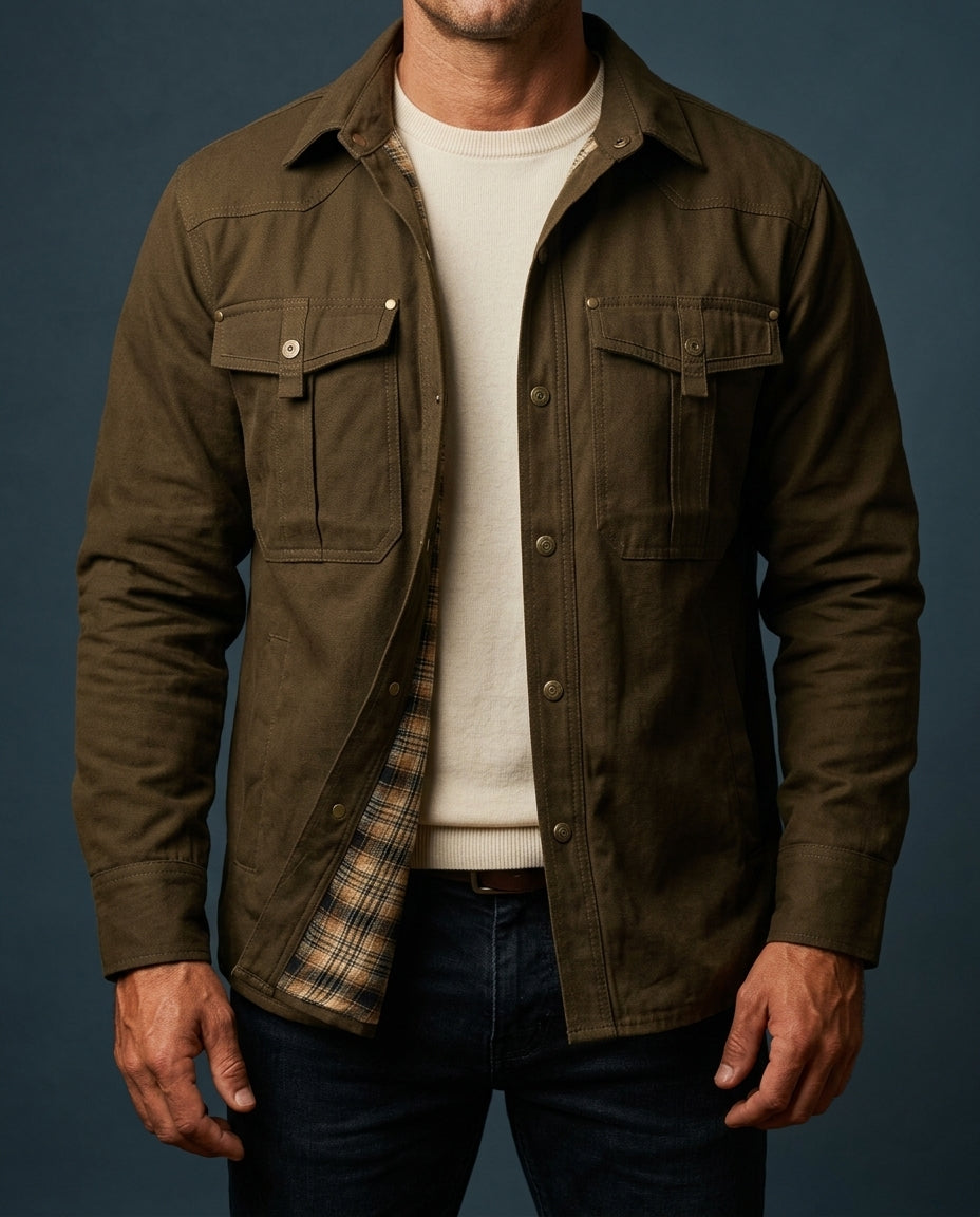 Remington Men's Flannel Lined Utility Shirt Jacket
