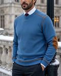 Everett Men's Waffle Knit Elbow Patch Sweater