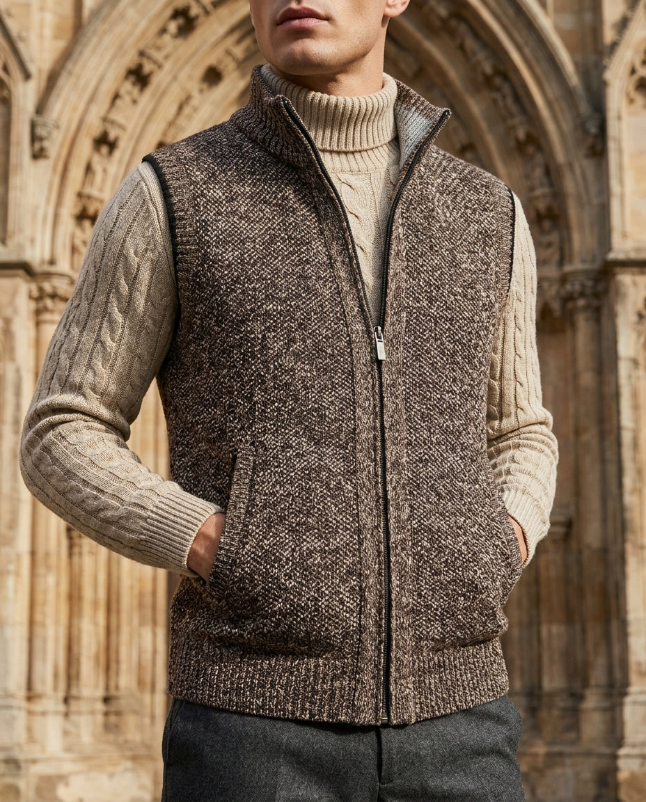 Grayson Men's Stylish Zip-Up Sweater Vest