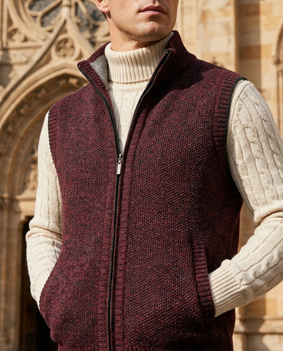Grayson Men's Stylish Zip-Up Sweater Vest