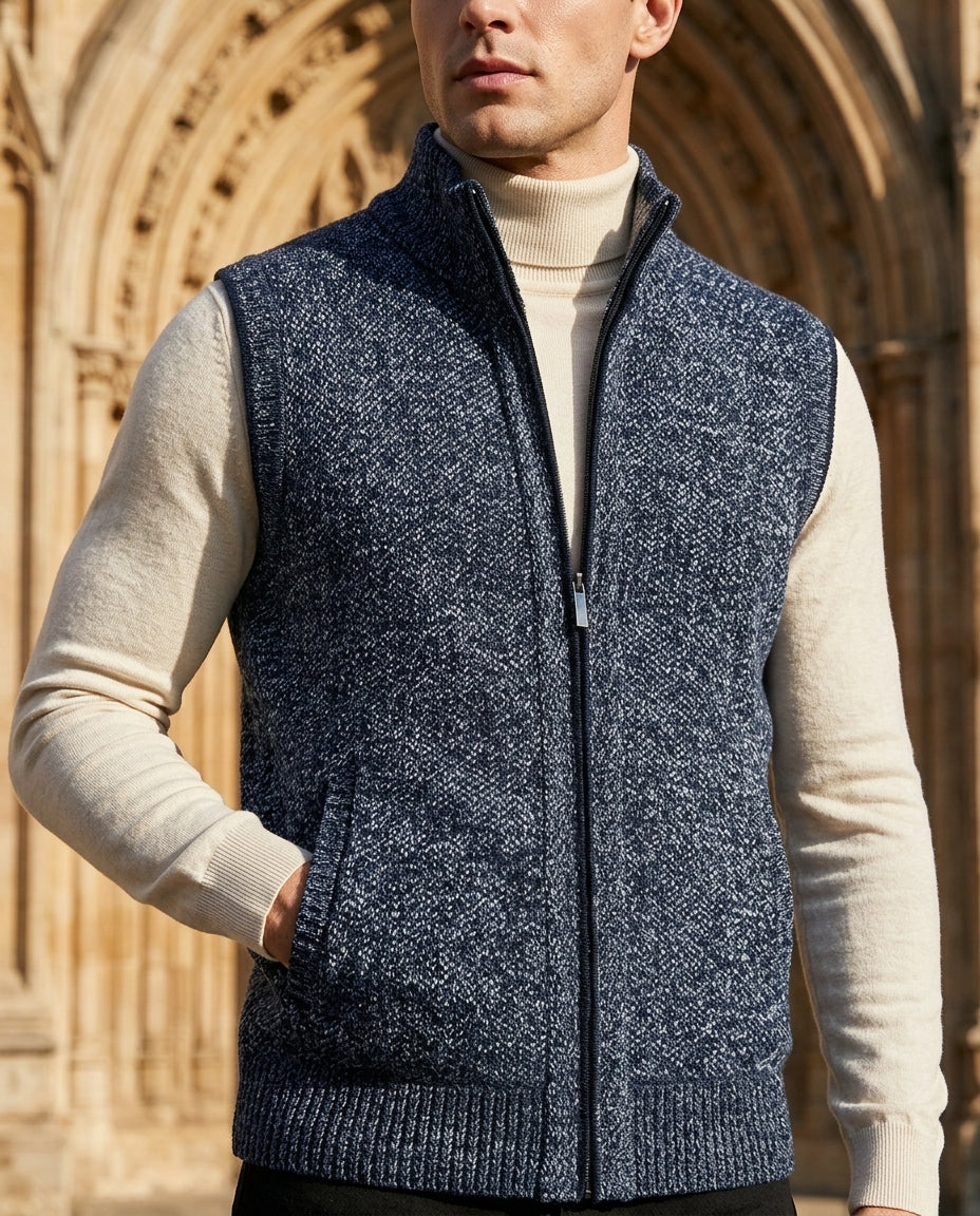 Grayson Men's Stylish Zip-Up Sweater Vest