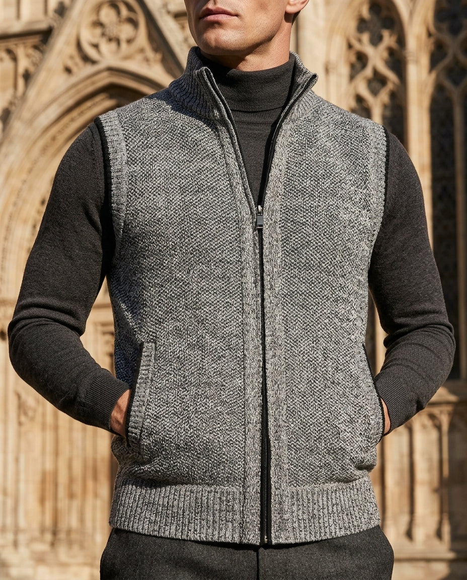 Grayson Men's Stylish Zip-Up Sweater Vest