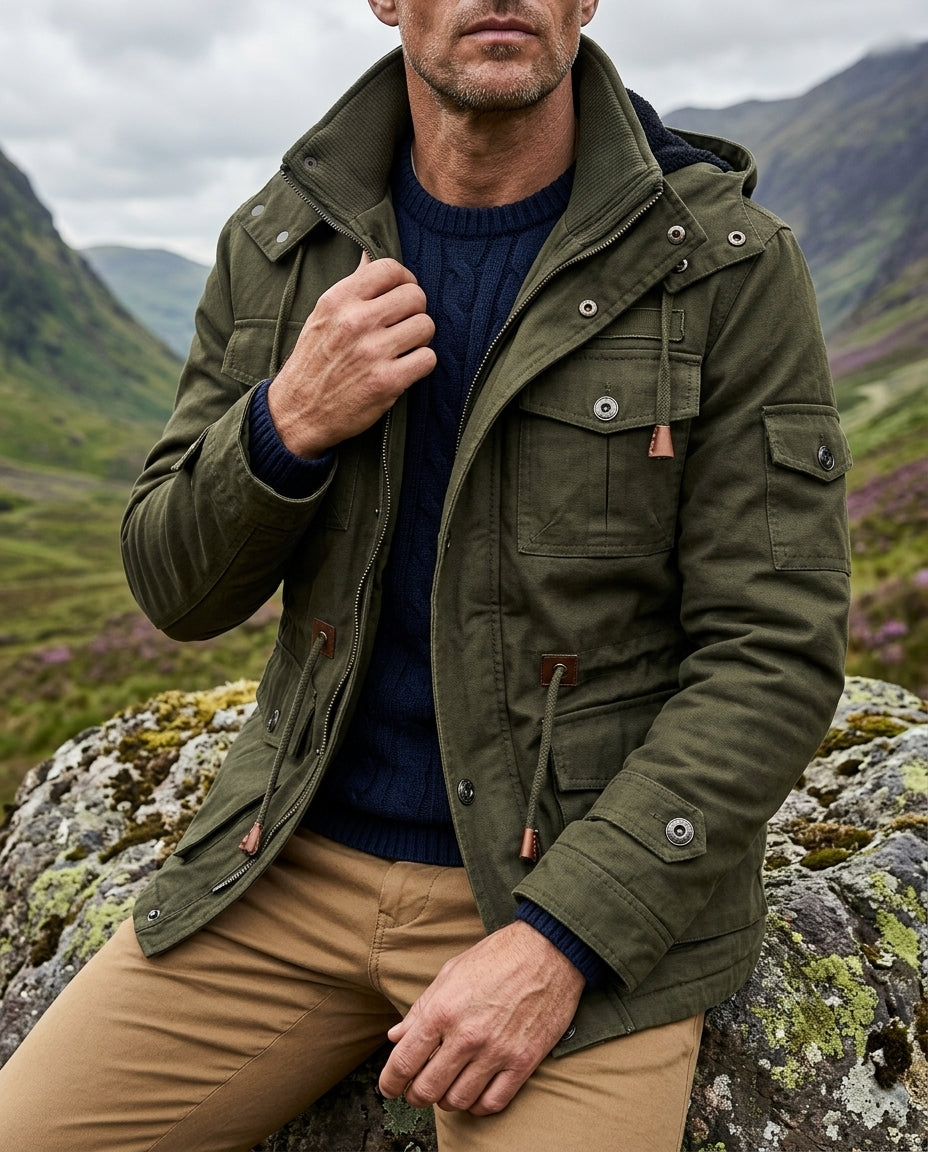 Spencer Men's Cotton Fleece Lined Field Jacket