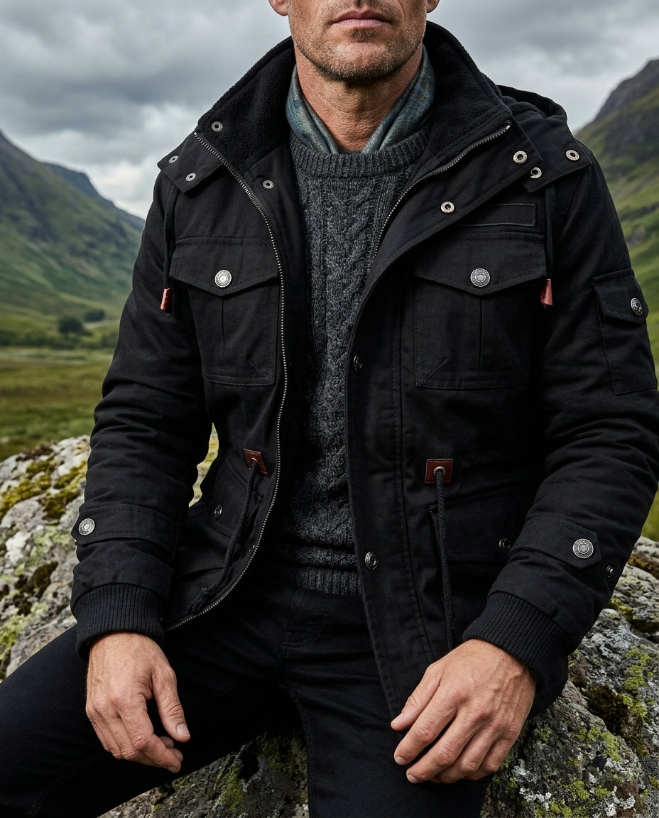 Spencer Men's Cotton Fleece Lined Field Jacket