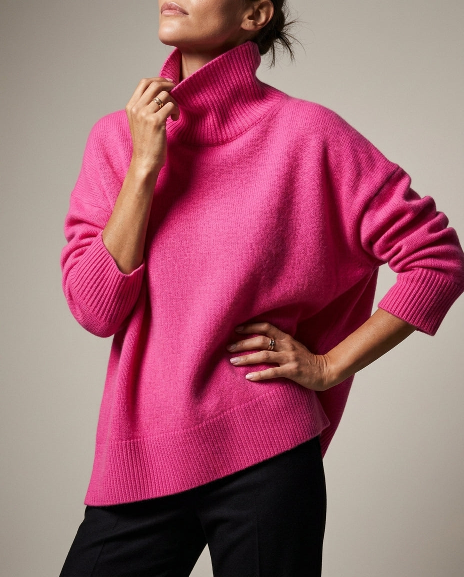 Blakely Women's Oversized Knit Turtleneck Sweater