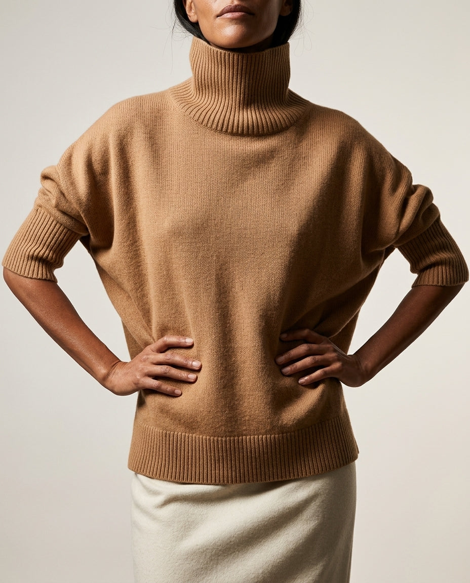 Blakely Women's Oversized Knit Turtleneck Sweater
