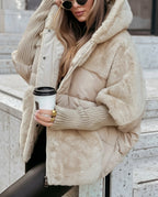 Bellamy Women's Plush Panel Hooded Puffer Jacket