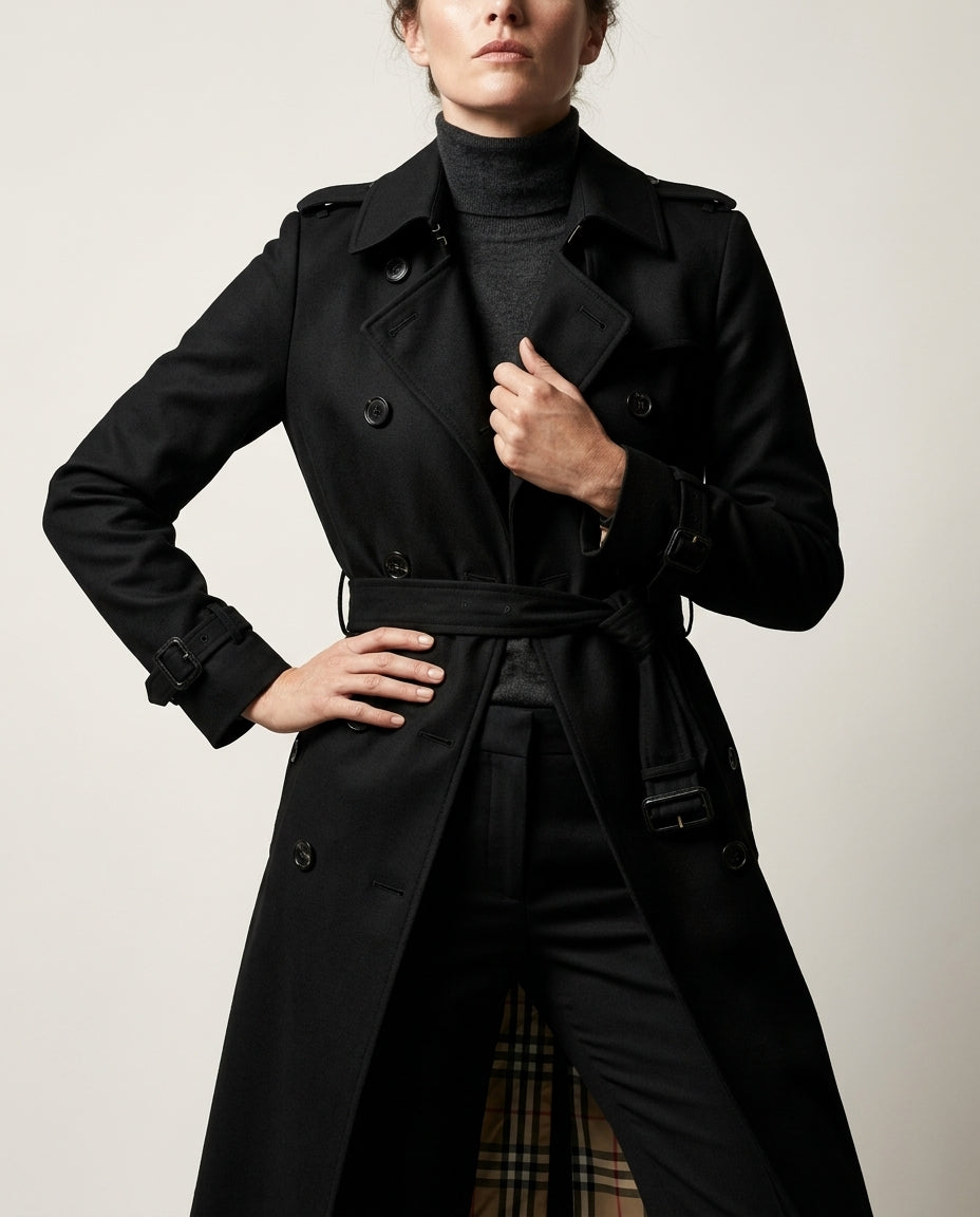 Josephine Women's Belted Double Breasted Trench Coat