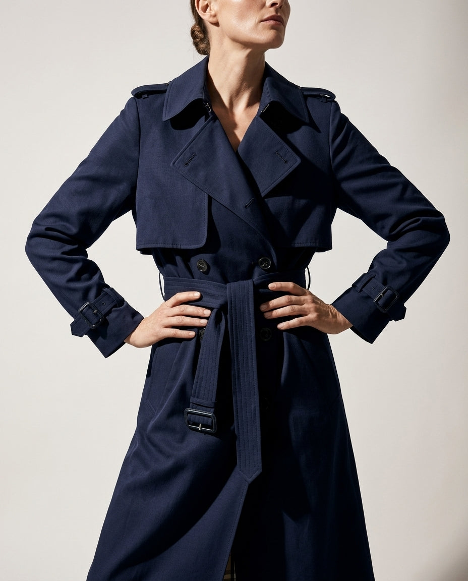 Josephine Women's Belted Double Breasted Trench Coat