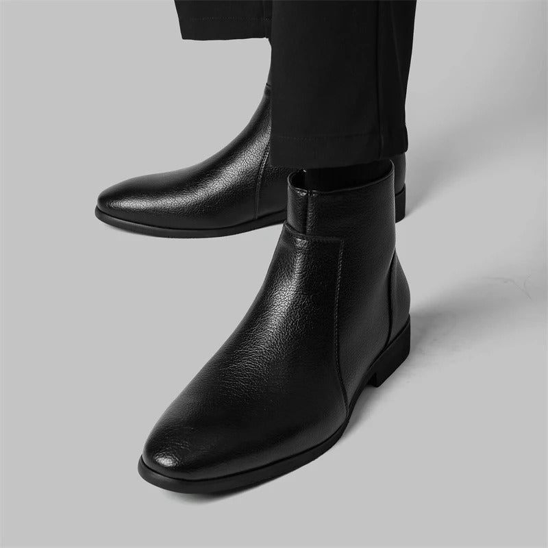 Barrett Classic Leather Side Zip Dress Boots