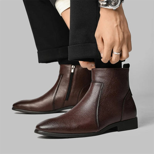 Barrett Classic Leather Side Zip Dress Boots