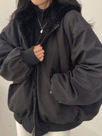 Blakely Women’s Oversized Hooded Bomber Jacket