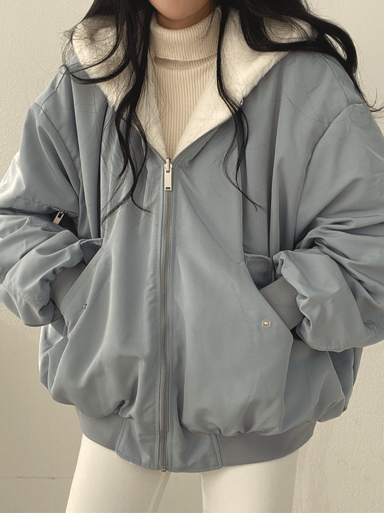 Blakely Women’s Oversized Hooded Bomber Jacket