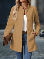 Sofia Women's Button-Front Winter Pea Coat