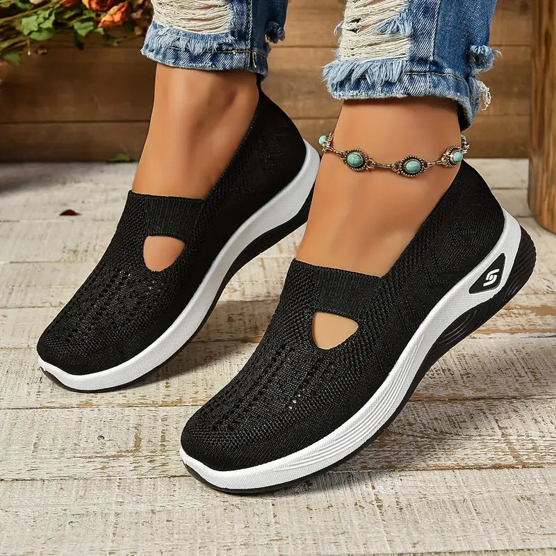 Harlow Women’s Cushioned Knit Slip On Sneakers
