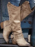 Edith Women's Leather Knee High Cowboy Boots