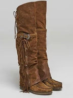 Faith Women's Suede Fringe Western Cowboy Boots