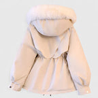 Aya Women's Hooded Winter Parka with Drawstring Waist