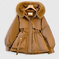 Aya Women's Hooded Winter Parka with Drawstring Waist