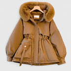 Aya Women's Hooded Winter Parka with Drawstring Waist