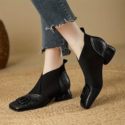 Abigail Women's Two Tone Leather Ankle Booties
