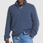 Felix Casual Relaxed Ribbed Quarter Zip Sweater