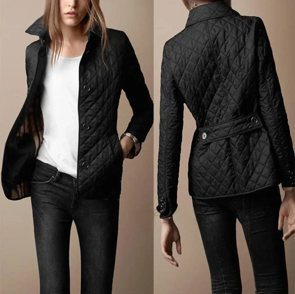 Isobel Elegant Lightweight Diamond Quilted Jacket
