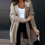 Celeste Oversized Long Hooded Open Front Cardigan