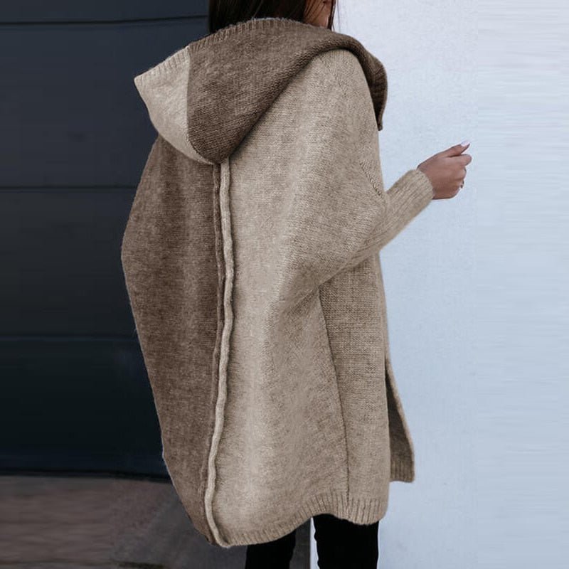 Celeste Oversized Long Hooded Open Front Cardigan